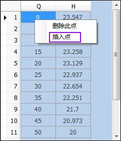 编辑性能曲线