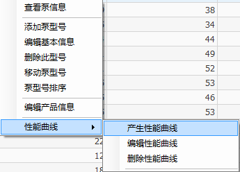 单击产生性能曲线