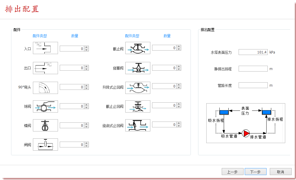 计算泵装置扬程